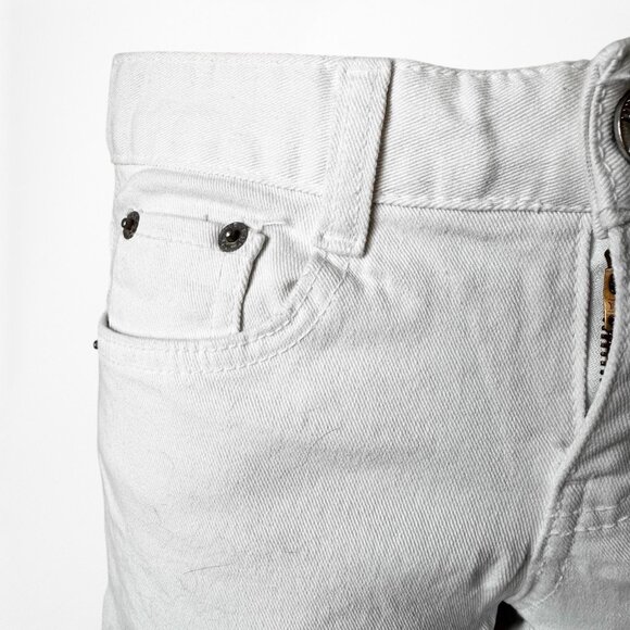 Vintage Y2K White Low Rise Skinny Denim Jeans Size XS - Picture 5 of 7